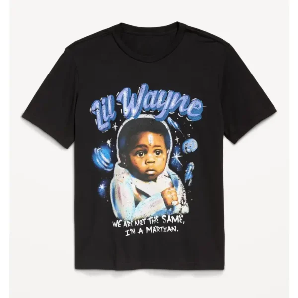 Black Lil Wayne I'm a Martian Short Sleeve Tee
