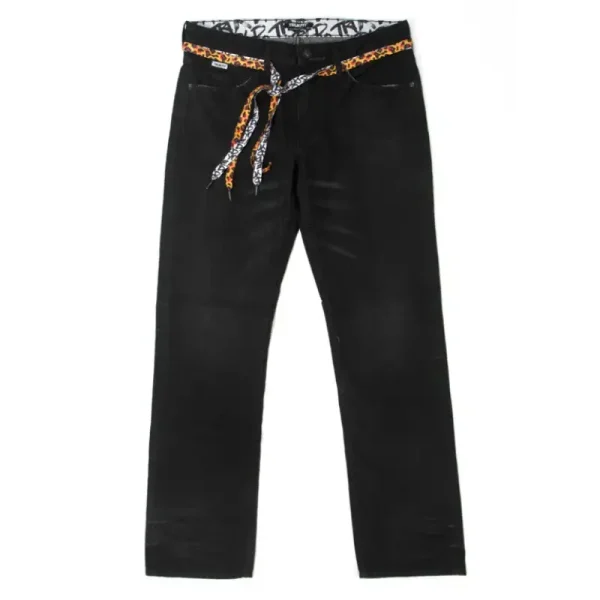 Black Trukfit Slim Straight-Fit Denim Jeans