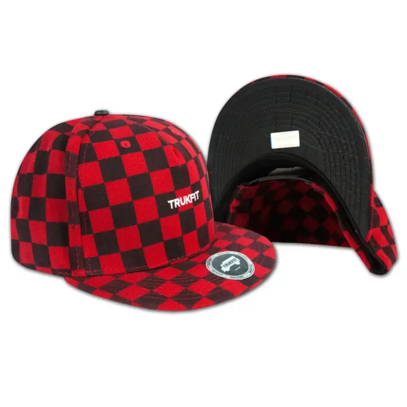 Black/Red Trukfit Checkmate Hat - Trukfit Black/Red Trukfit Checkmate Hat