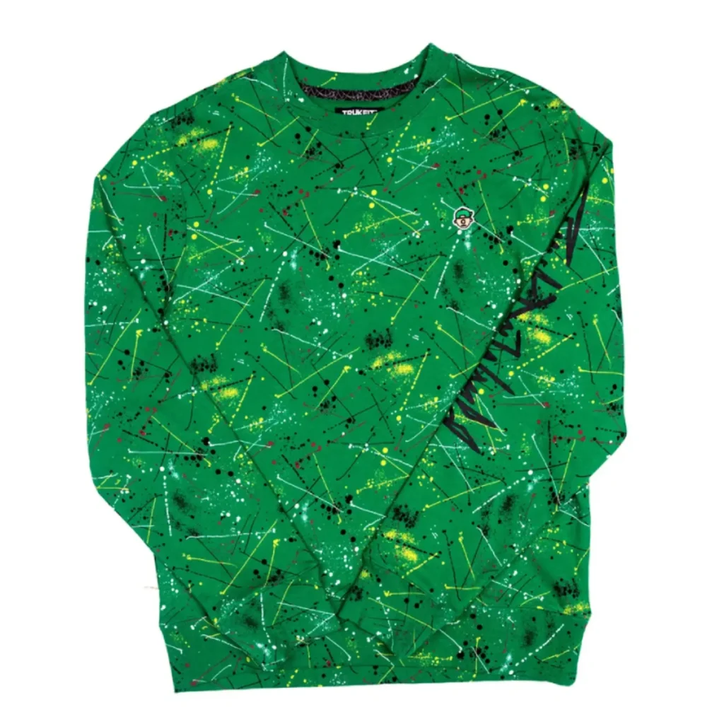 Home 23 Green Trukfit D Splatter Crew Sweatshirt