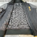 Grey Trukfit x Mob To The End Wool Varsity Jacket - Image 3