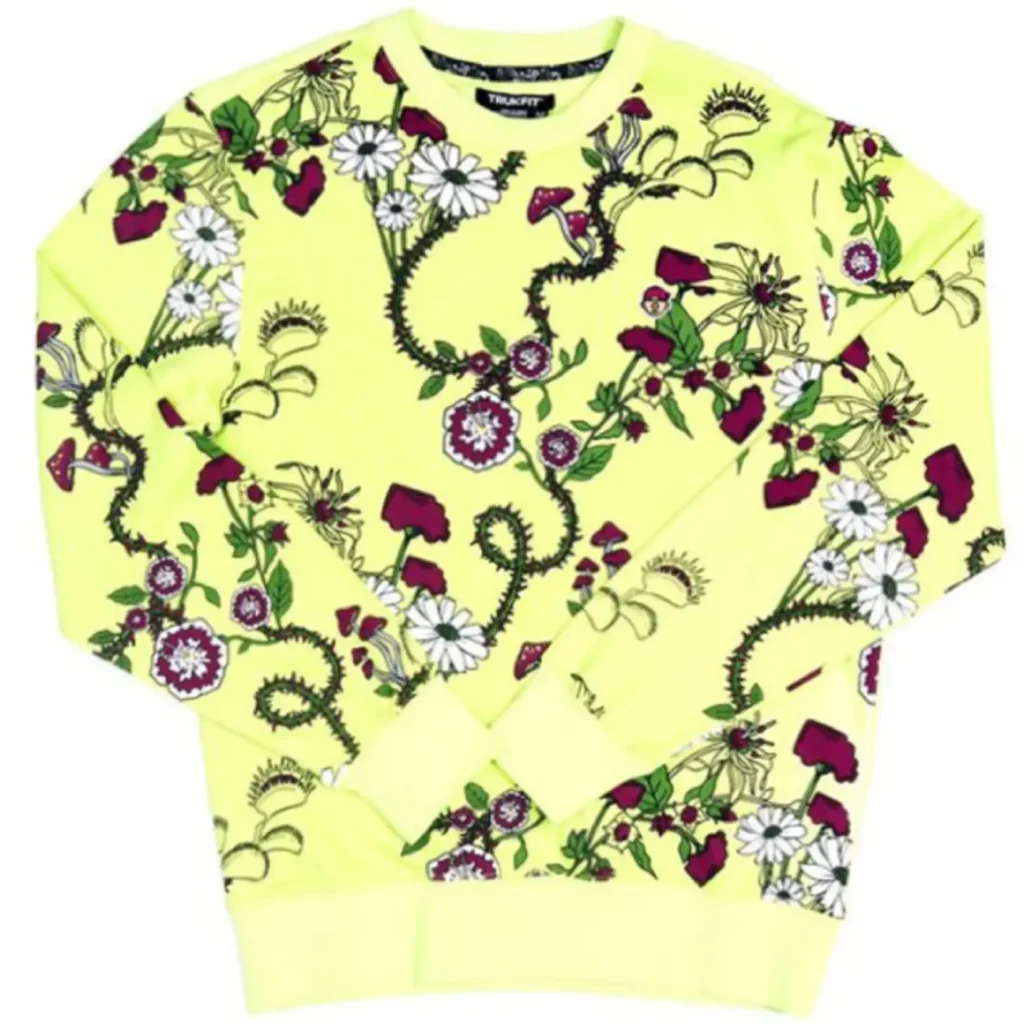 Home 25 Lime Green Trukfit Fly Trap Crew Sweater