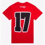Red Lil Wayne Young Money 17 Short Sleeve Tee Back