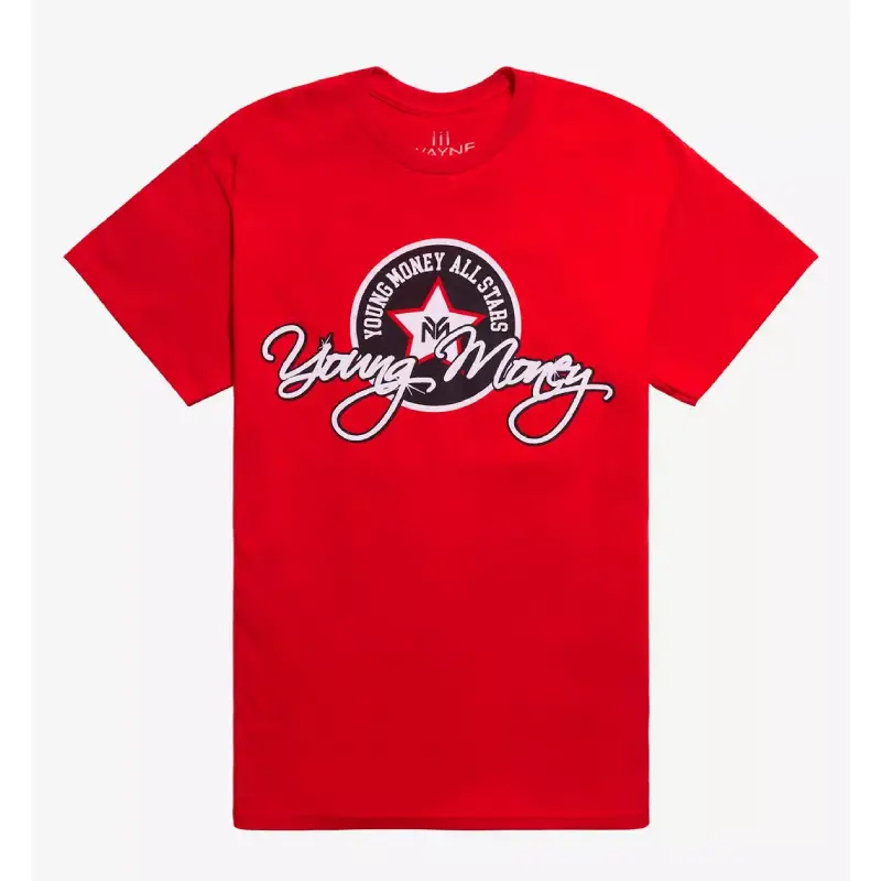 Red Lil Wayne Young Money 17 Short Sleeve Tee - Lil Wayne Merch Red Lil Wayne Young Money 17 Short Sleeve Tee