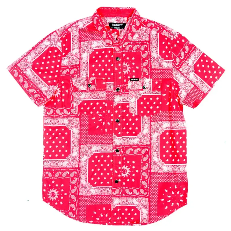 Teaberry-Trukfit-Short-Sleeve-Bandana-Woven-Shirt-Trukfit.webp Teaberry Trukfit Short Sleeve Bandana Woven Shirt - Image 1