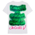 White Lil Wayne Heron Preston Short Sleeve T-shirt Back