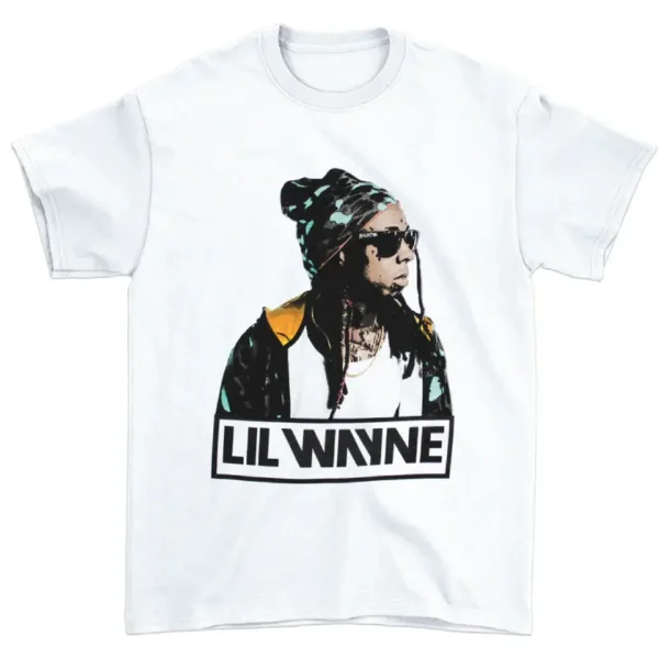White Lil Wayne Skate Glasses Tee