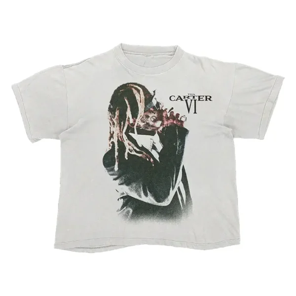 White Lil Wayne Tha Carter VI Short Sleeve T-shirt