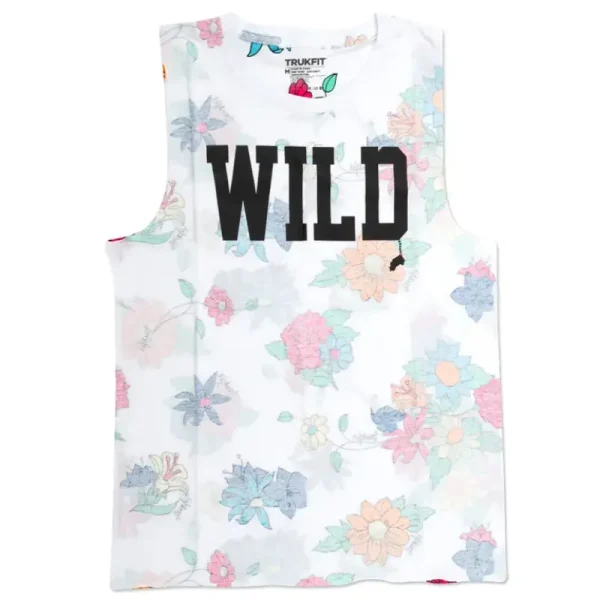 White Trukfit Wildflower Kids Tank Top