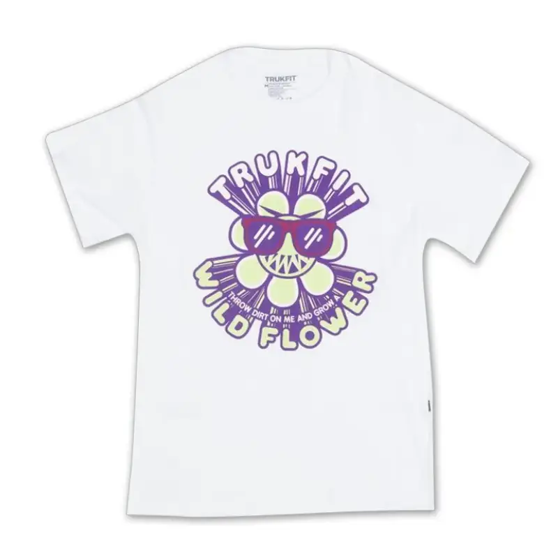 White-Trukfit-Wildflower-Short-Sleeves-T-Shirt-Trukfit.webp Grey Trukfit Wildflower Short Sleeves T-Shirt - Image 1