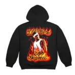 Black Lil Wayne 500 Degreez Airbrush 20th Anniversary Hoodie Back