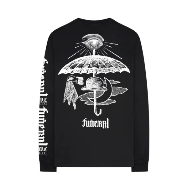 Black Lil Wayne Funeral Long Sleeve Tee Back