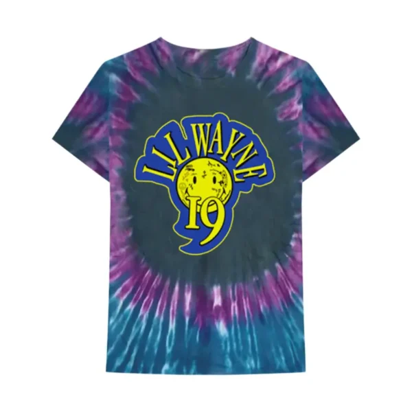 Tye-Dye Lil Wayne Smiley Face T-Shirt